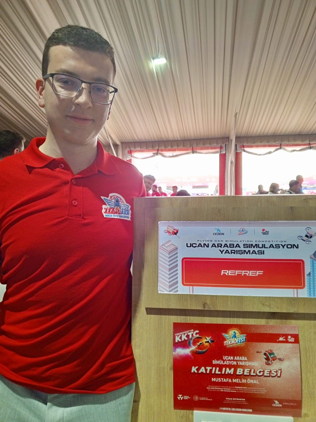 TEKNOFEST KKTC standında finalist belgesiyle